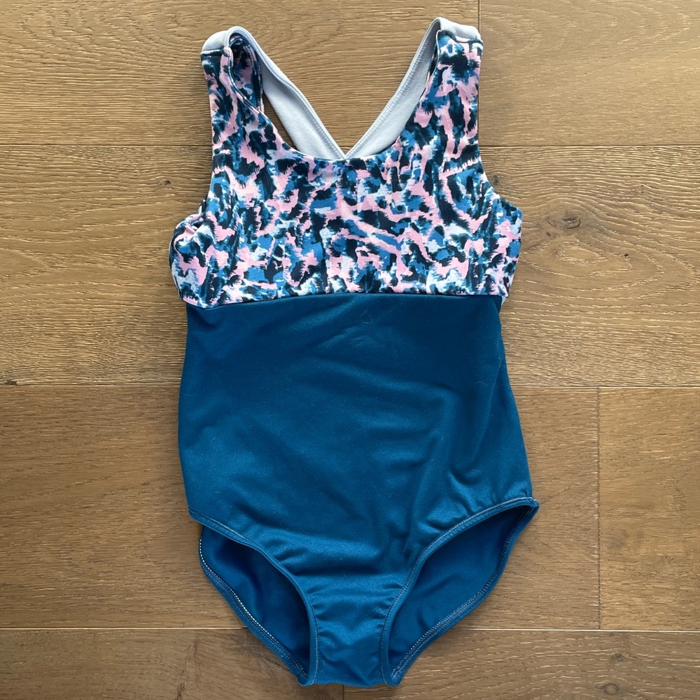 DSG Leotard Size Small 8/ 9 Gymnastics Dance Tank Leo Teal Lavender Pink